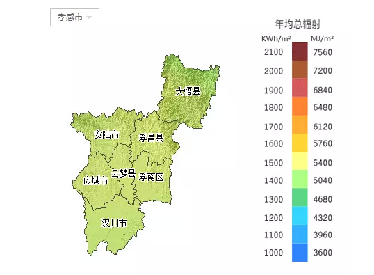 湖北省太阳能资源分布图_申报服务_武汉市节能|市